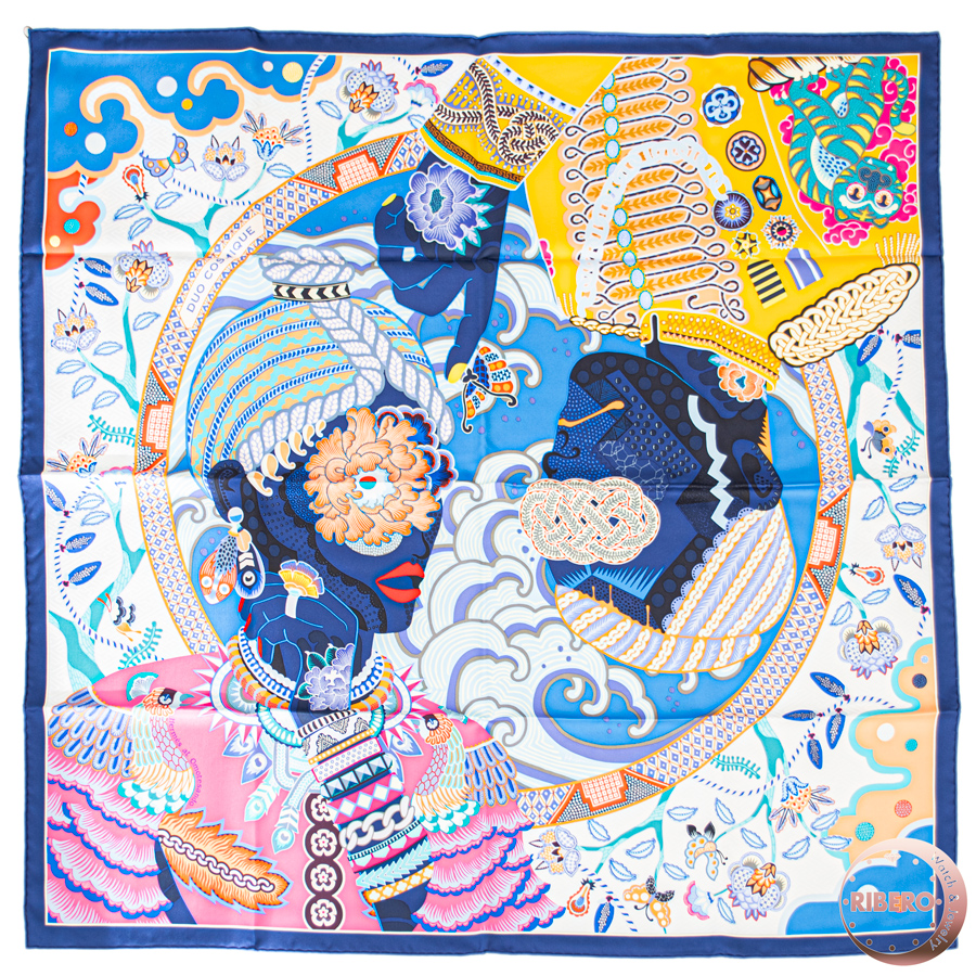 エルメス カレ90 Duo Cosmique デュオ・コスミック 003776S スカーフ 2021SS