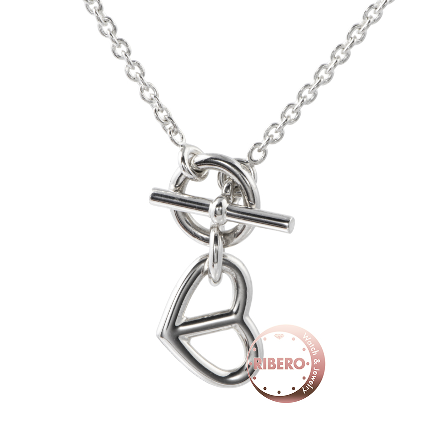 エルメス Amulette Cache Coeur アミュレット カシュクール ネックレス シェーヌダンクル ペンダント