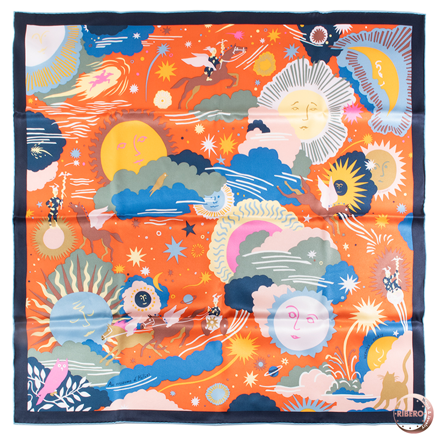 エルメス カレ70 Au Royaume d'Helios エリオスの王国 984028S 05 スカーフ 2023AW