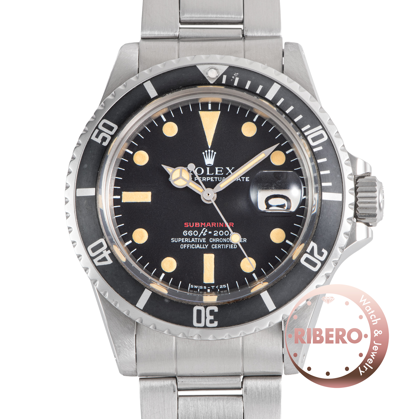 ロレックス 赤サブマリーナデイト 1680 1970年製 Mark4ダイヤル