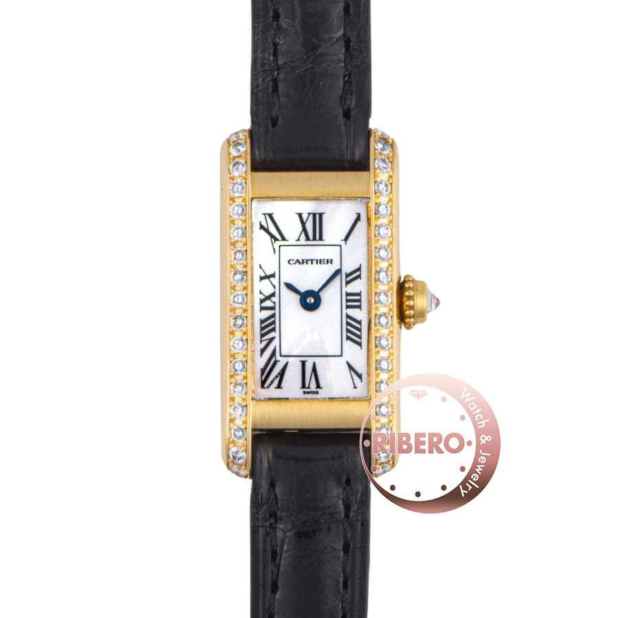 カルティエ タンクアロンジェ WB300631 ベゼルダイヤ