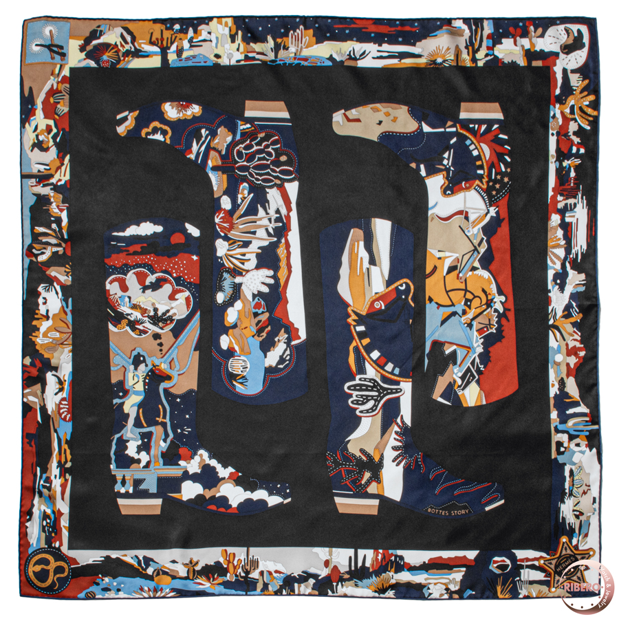 エルメス カレ90 Bottes Story ブーツ ストーリー 004203S 06 スカーフ