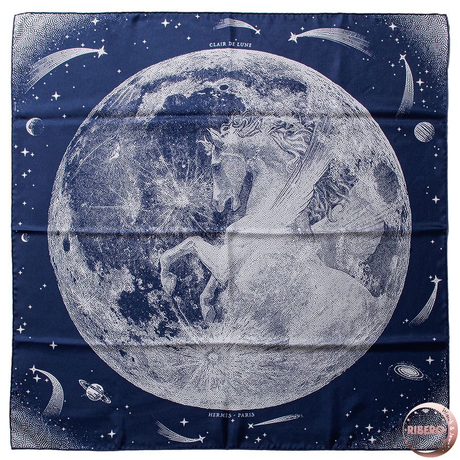 エルメス カレ90 Clair de Lune クレールドゥリュンヌ 月光 903795S 05 スカーフ