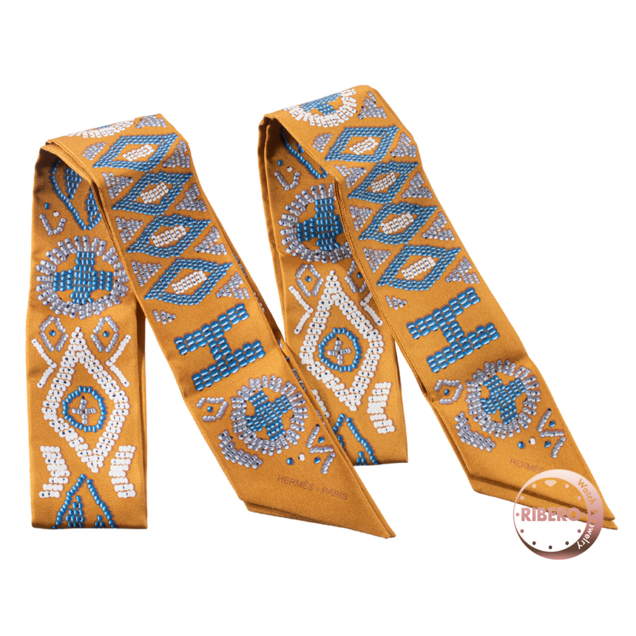 エルメス Kelly en Perles ケリー アン ペルル 2本セット 062552S 17 ツイリー スカーフ 