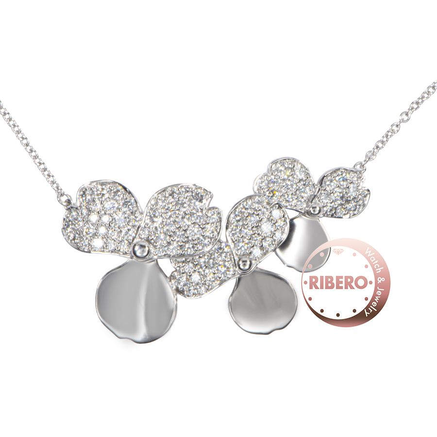 ティファニー ペーパーフラワー ダイヤモンド クラスター ネックレス