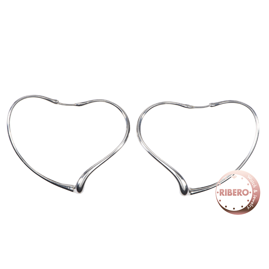 ティファニー エルサペレッティ オープン ハート フープ  ピアス イヤリング ミディアム