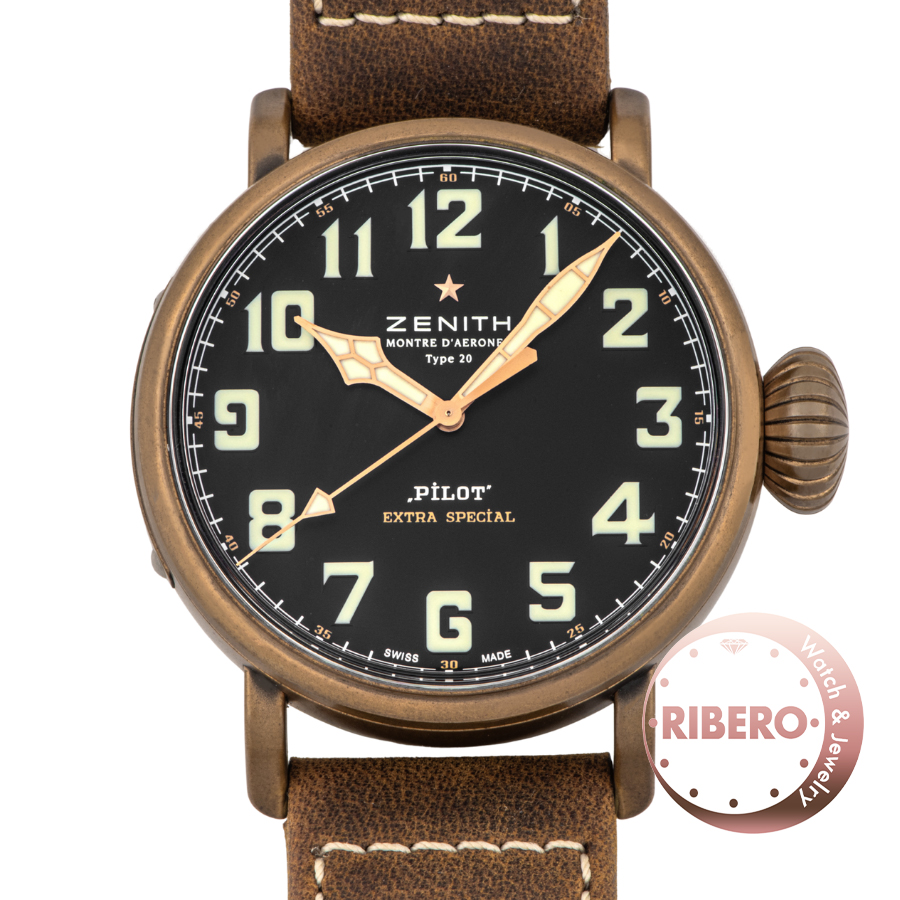 ゼニス パイロット タイプ20 エクストラ スペシャル ブロンズ 29.2430.679/21.C753