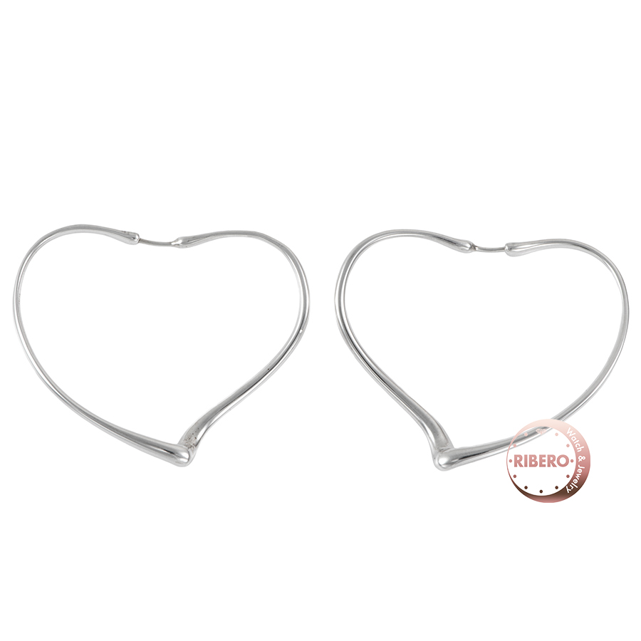 ティファニー エルサペレッティ オープン ハート フープ  ピアス ミディアム イヤリング
