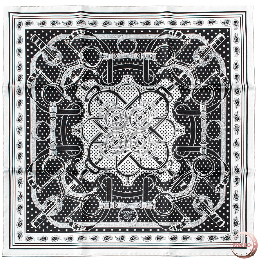 エルメス カレ55 Eperon d'Or Bandana エプロンドール 黄金の拍車 バンダナ 042977S 10 スカーフ 2024AW