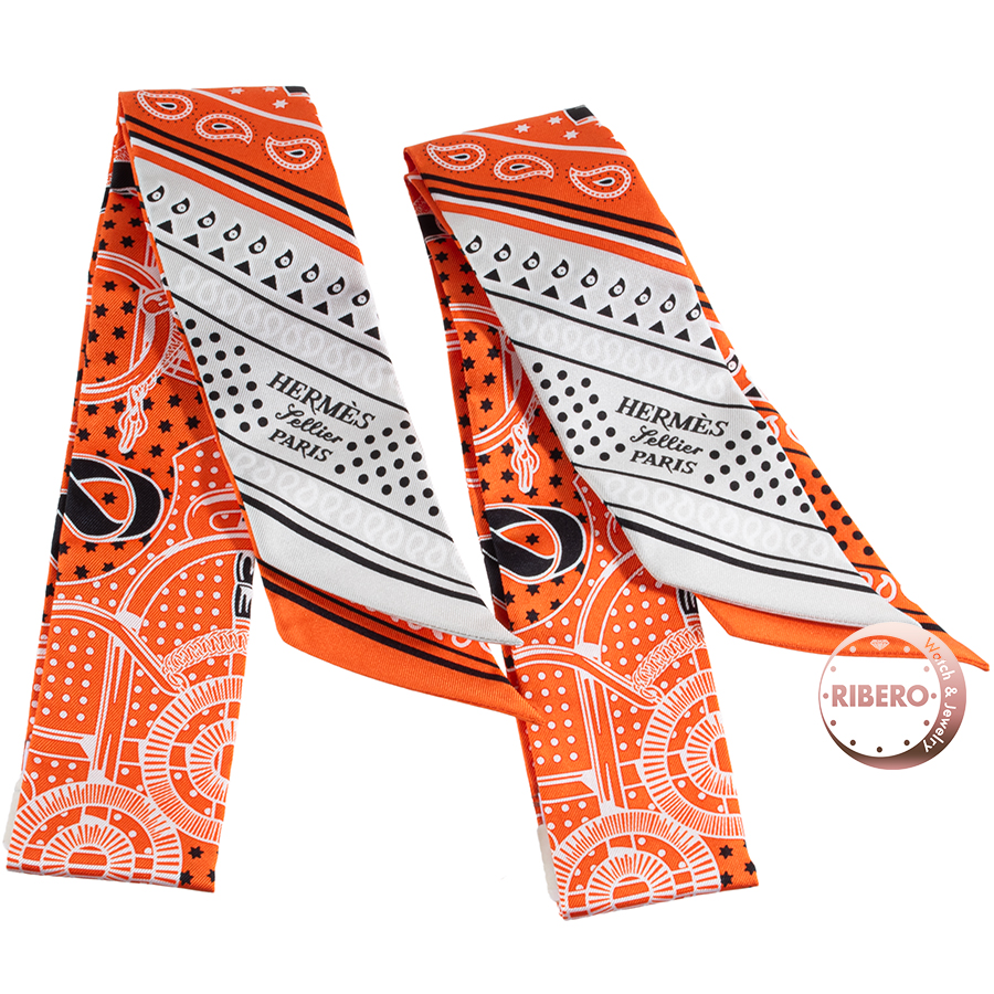 エルメス Eperon d'Or Cut エプロンドール カット 062978S 05 ツイリー スカーフ 2024SS 2本セット