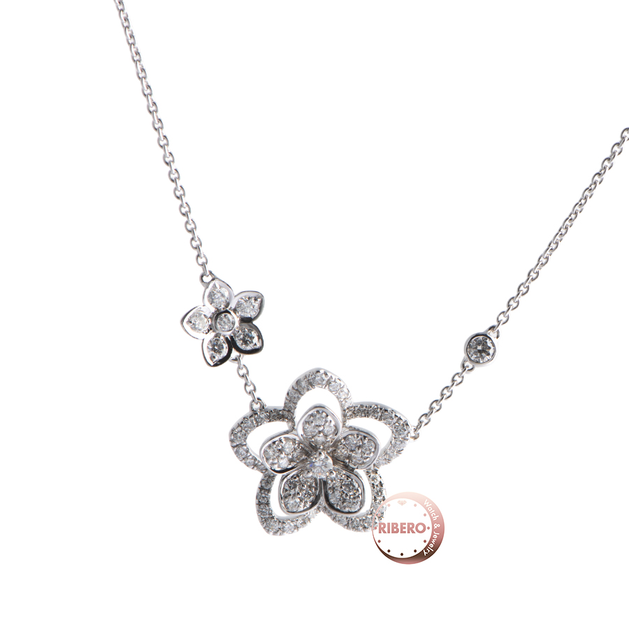 グラフ ワイルドフラワー ダブル ダイヤモド ペンダント RGP790 ネックレス