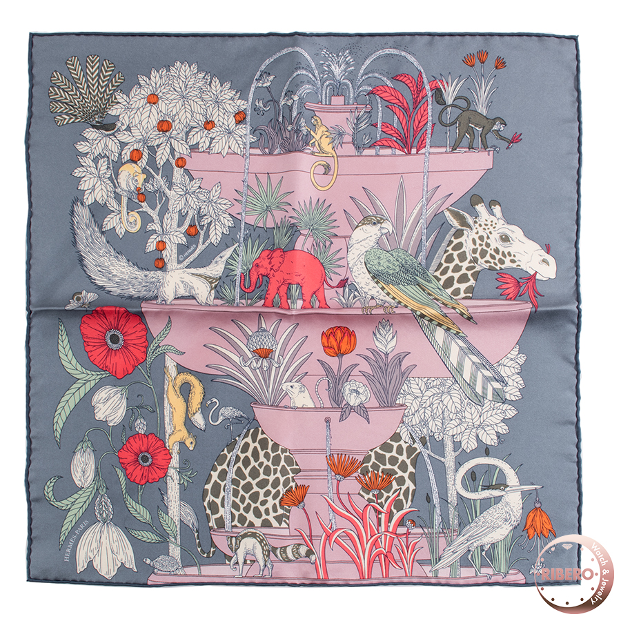 エルメス カレ45 Precious Paradise Detail プレシャス パラダイス デタイユ 894174S 04 スカーフ ガブロッシュ 2024AW