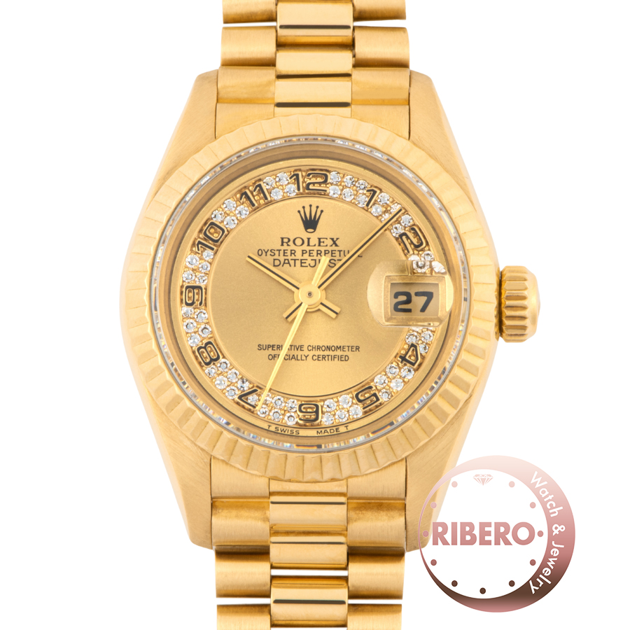 ロレックス デイトジャスト 69178MA N番 アラビアンインデックス ミリヤードダイヤ