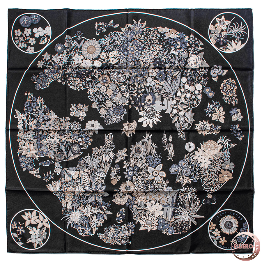 エルメス カレ90　Planifleurs プラニフルール 003965S 13 スカーフ 2023AW