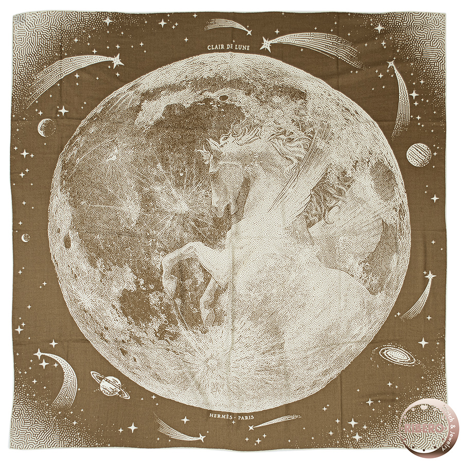 エルメス カレジェアン Clair de Lune クレール ドゥ リュンヌ 243430S 04 スカーフ カレ140 ショール カシシル ストール 2023AW