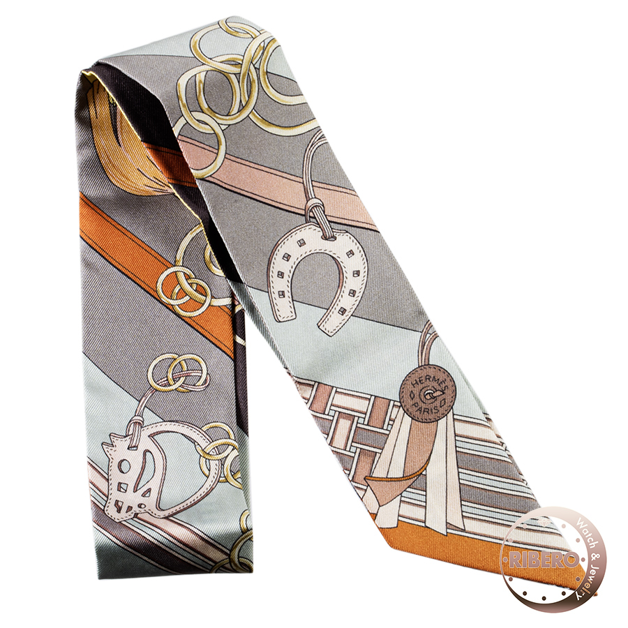 エルメス Brides et Gris-Gris 馬勒とチャーム 062849S ツイリー 2023SS　スカーフ