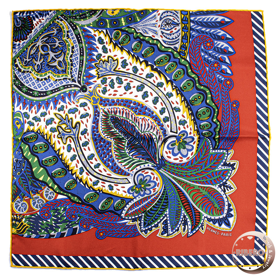 エルメス Le Jardin de la Maharani マハラニの庭 893143S 14 スカーフ カレ45 