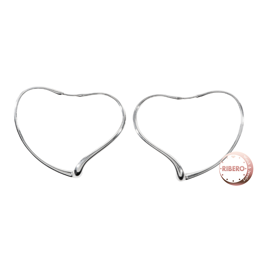 ティファニー エルサペレッティ オープン ハート フープ  ピアス イヤリング ミディアム