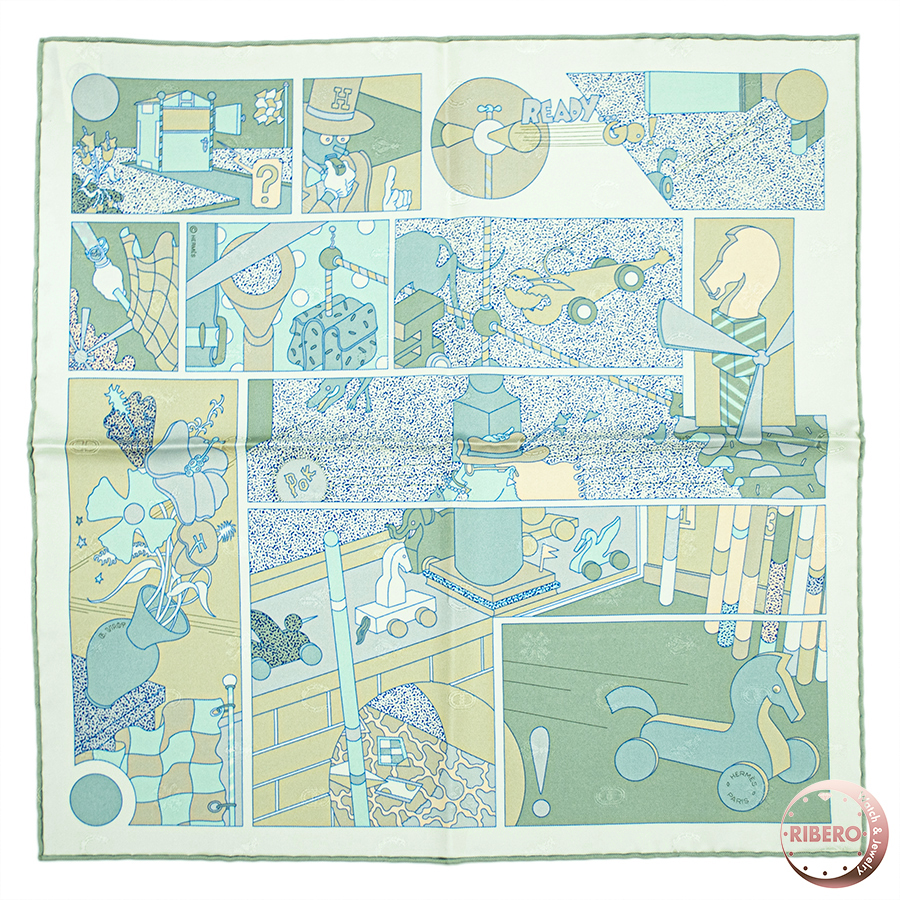 エルメス ガヴロッシュ READY… GO! レディー ゴー! 893822S 06 スカーフ カレ45 2025SS