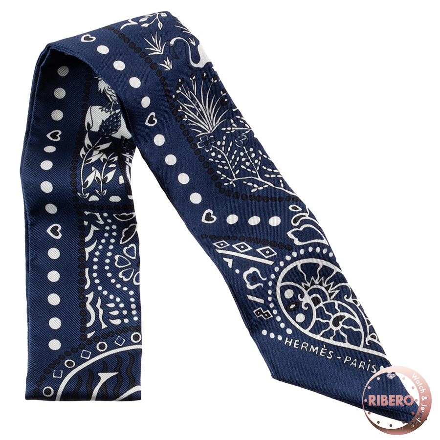 エルメス Entre Ciel et mer Bandana 空と海の間 バンダナ 063017S 01 ツイリー 2018AW スカーフ