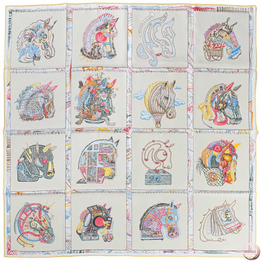 エルメス カレ90 Chevaloscope シュヴァルスコープ  003913S 04 スカーフ 2023SS