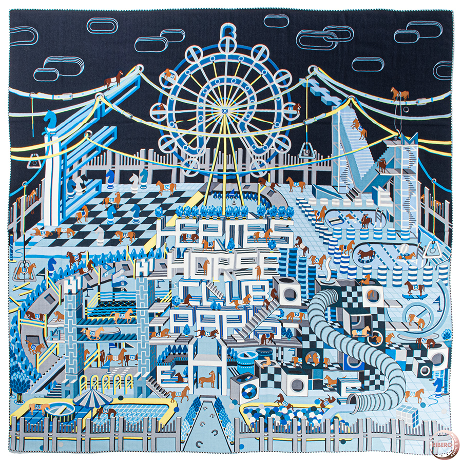 エルメス Hermes Horse Club エルメス ホースクラブ 243916S 01 スカーフ カレ140 カレジェアン カシシル ショール　ストール2023SS