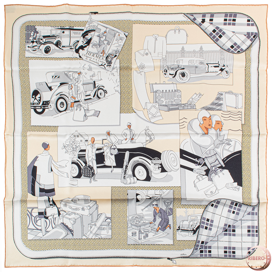 エルメス カレ70 Confort en Automobile 自動車の快適 981902S 09 スカーフ