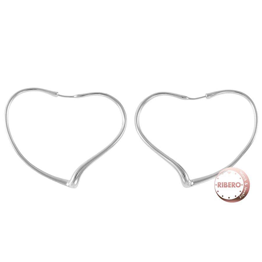 ティファニー エルサペレッティ オープン ハート フープ  ピアス ミディアム イヤリング