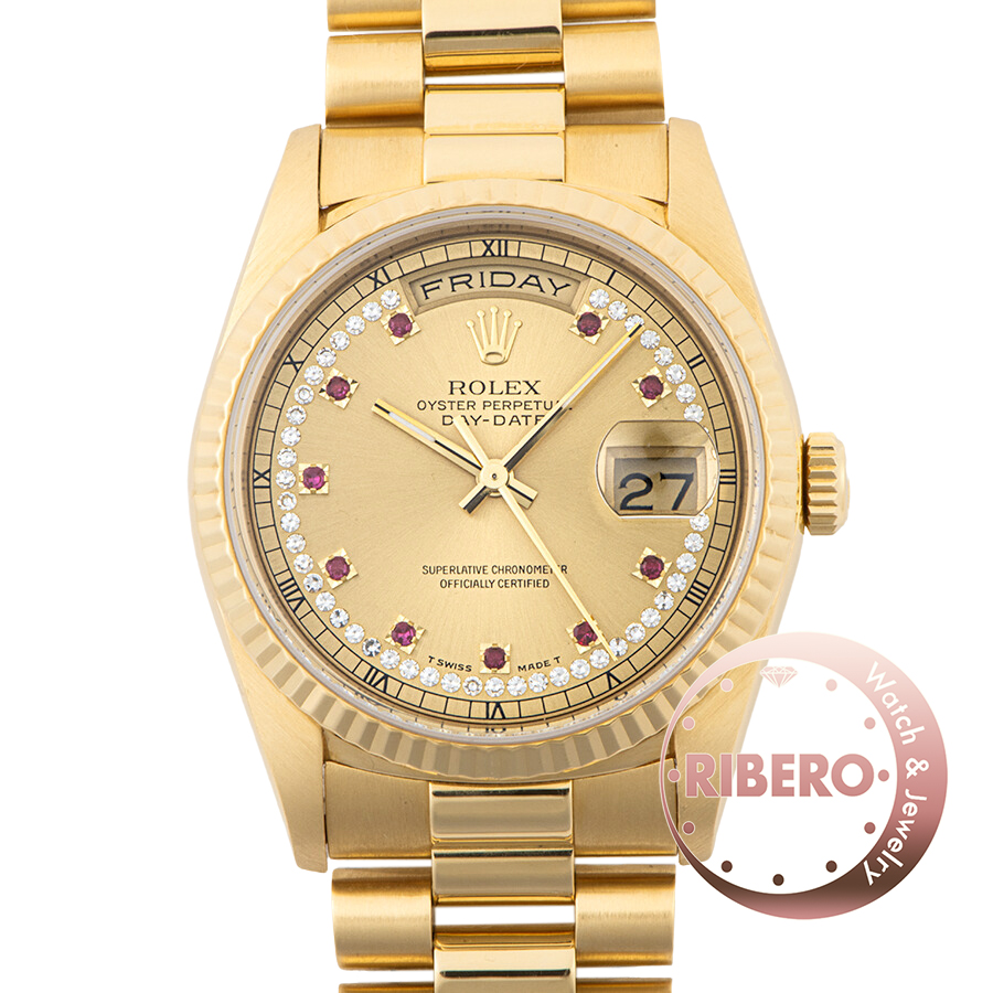 ロレックス デイデイト 18238LR L番 ミリヤードダイヤ