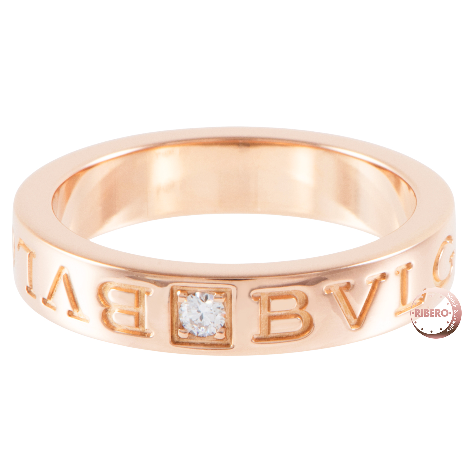 ブルガリ ダブルロゴ 1Pダイヤモンド リング・指輪 ビー ゼロワン