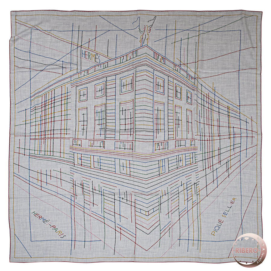 エルメス カレジェアン Pique Sellier ピケ セリエ スカーフ