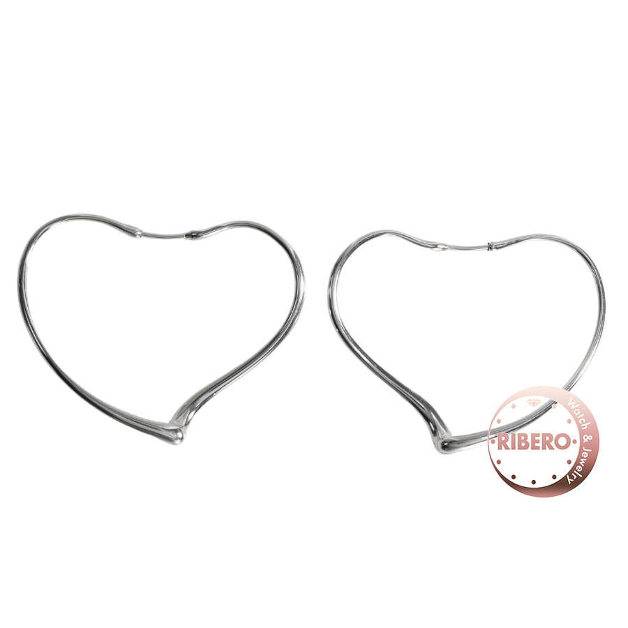 ティファニー エルサペレッティ オープン ハート フープ  ピアス イヤリング ミディアム