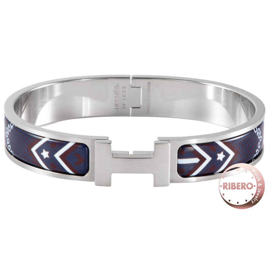 エルメス エナメルブレスレット クリックHH バングル バンダナ カザック・ニュイ