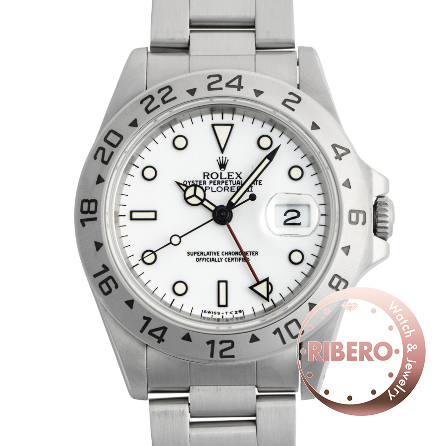 ロレックス エクスプローラー2 16570 W番 Tritium シングルバックル