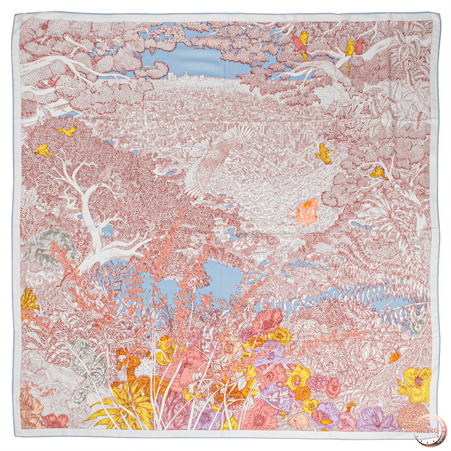 エルメス カレジェアン Retour a la Nature 自然回帰 243854S 11 スカーフ ストール ショール　カレ140