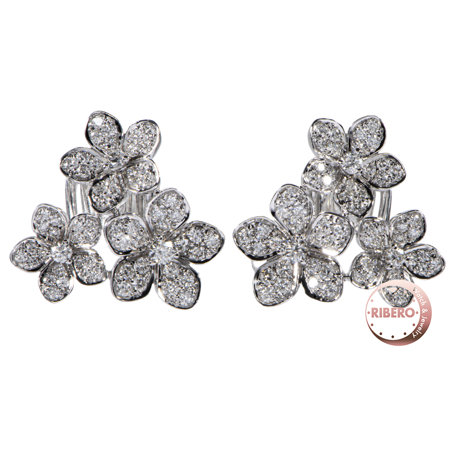 グラフ ワイルドフラワー ダイヤモンド クラスター スタッド イヤリング RGE1665 ピアス