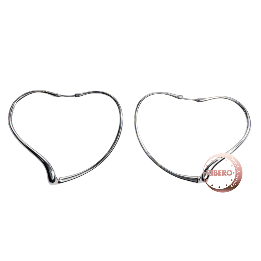 ティファニー エルサペレッティ オープン ハート フープ  ピアス イヤリング ミディアム
