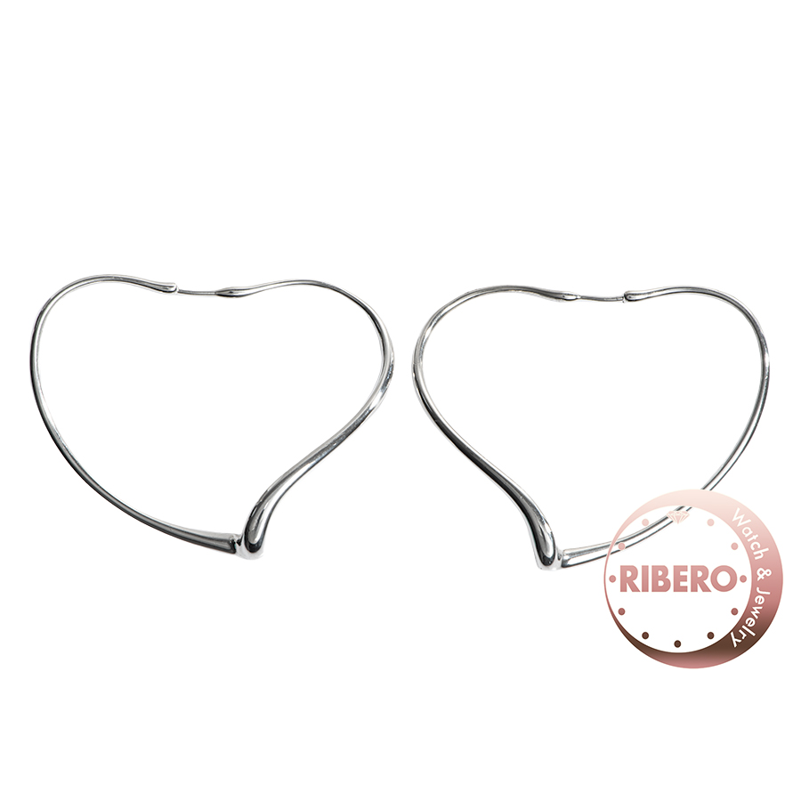 ティファニー エルサペレッティ オープン ハート フープ  ピアス イヤリング ミディアム