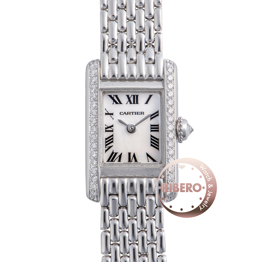 カルティエ ミニタンク WB2032U3 ベゼルダイヤ