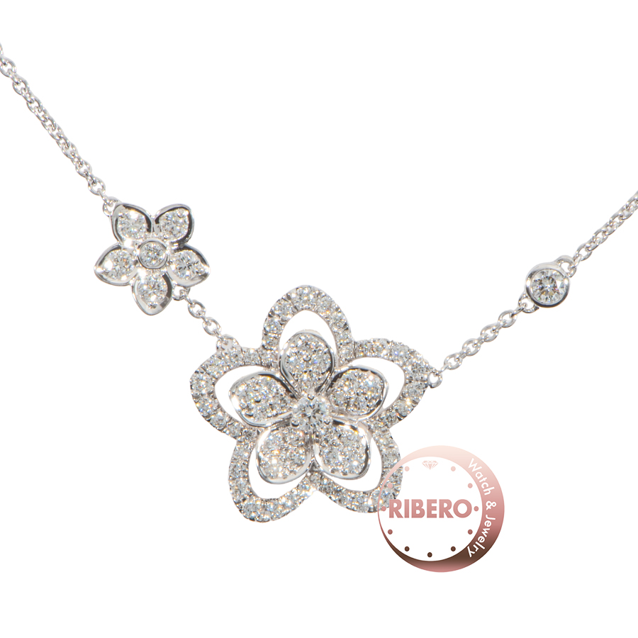 グラフ ワイルドフラワー ダブル ダイヤモド ペンダント RGP790 ネックレス