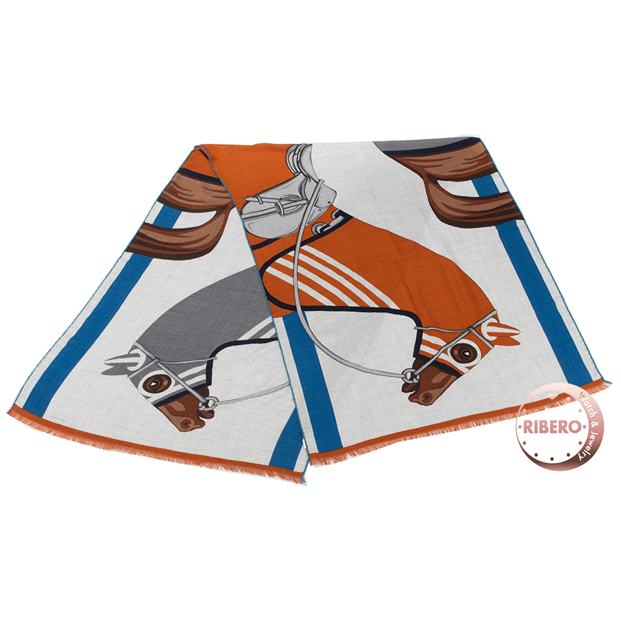 エルメス レクタングル Cheval a la Couverture rectangle 馬着とともに 103840T 07 スカーフ ショール ストール