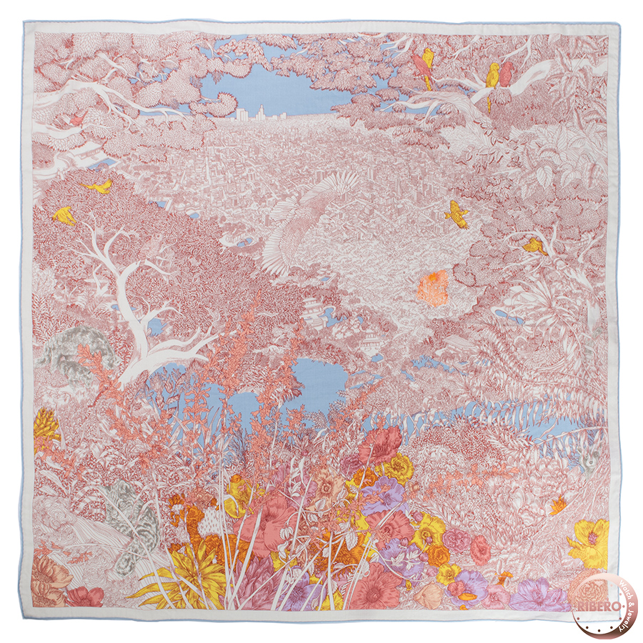 エルメス カレジェアン Retour a la Nature 自然回帰 243854S 11 スカーフ ストール ショール　カレ140