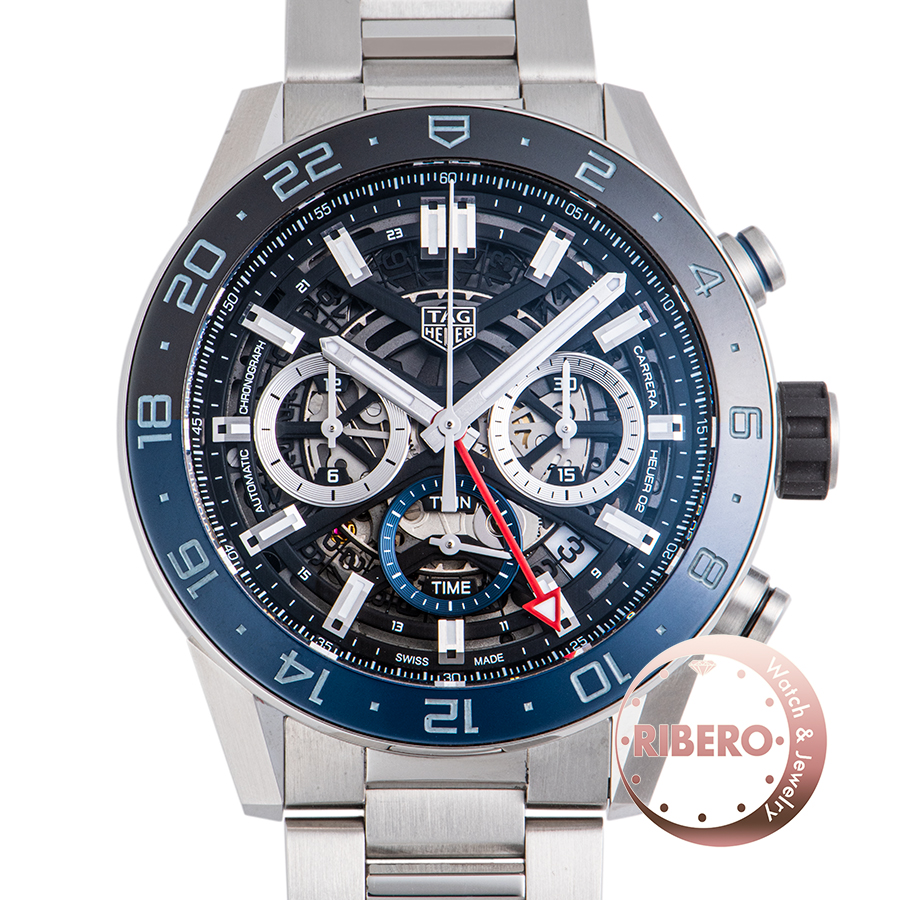 タグホイヤー カレラ ホイヤー02　クロノグラフ GMT CBG2A1Z.BA0658