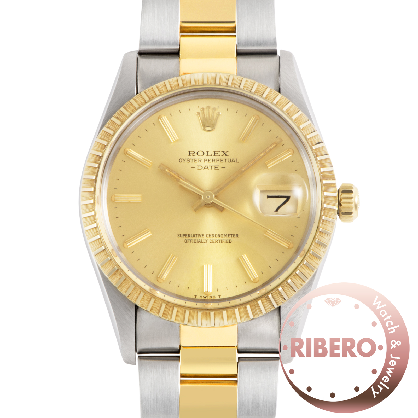 ロレックス パーペチュアルデイト 15053 1981年製 エングレーブドベゼル