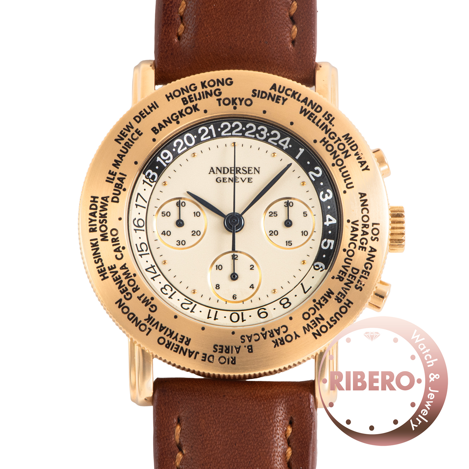 その他 ANDERSEN GENEVE アンデルセン・ジュネーブ  ワールドタイム クロノグラフ