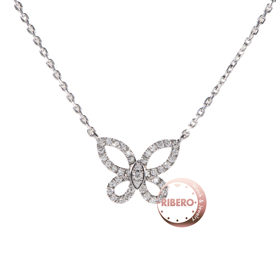グラフ ミニ バタフライ シルエット ダイヤモンド ペンダント RGP808 ネックレス