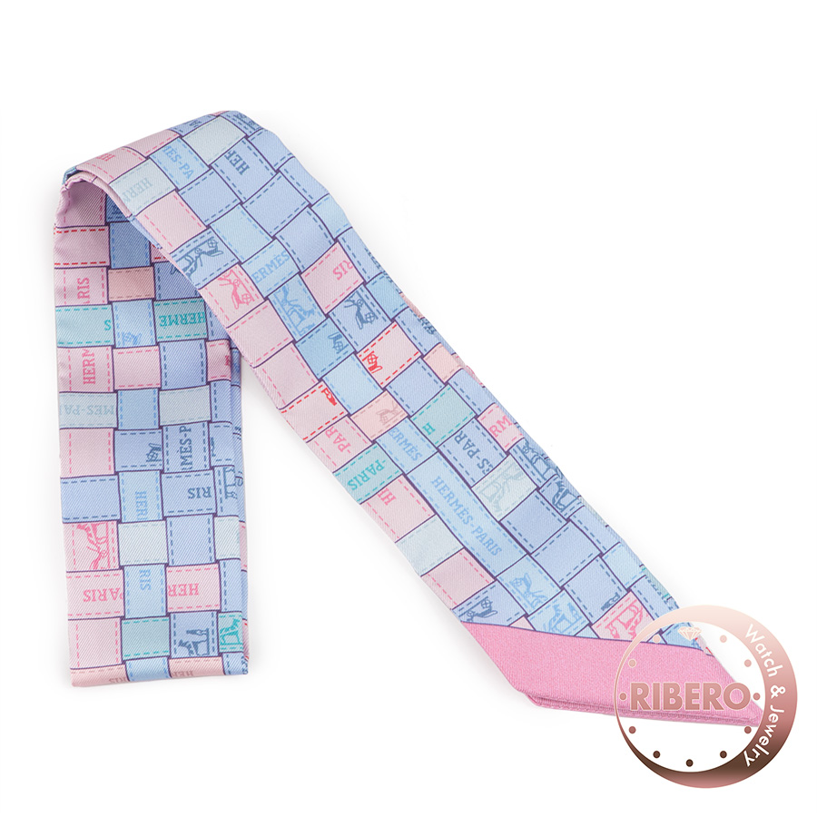 エルメス Bolduc au Carre ボルデュック・チェック 062408S 17 ツイリー スカーフ