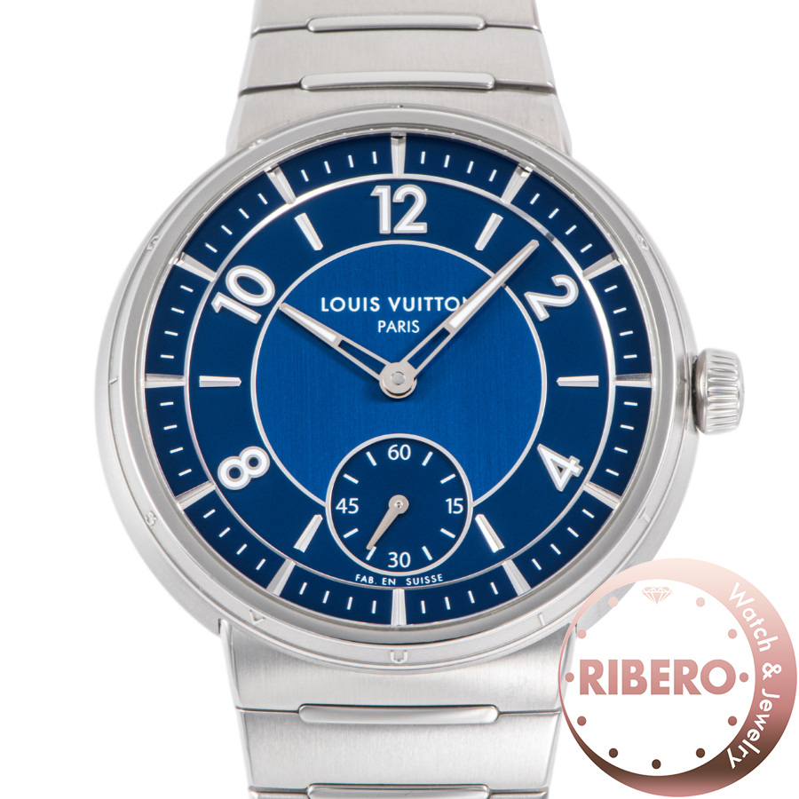 ルイ・ヴィトン タンブール オトマティック スティール ブルー W1ST20
