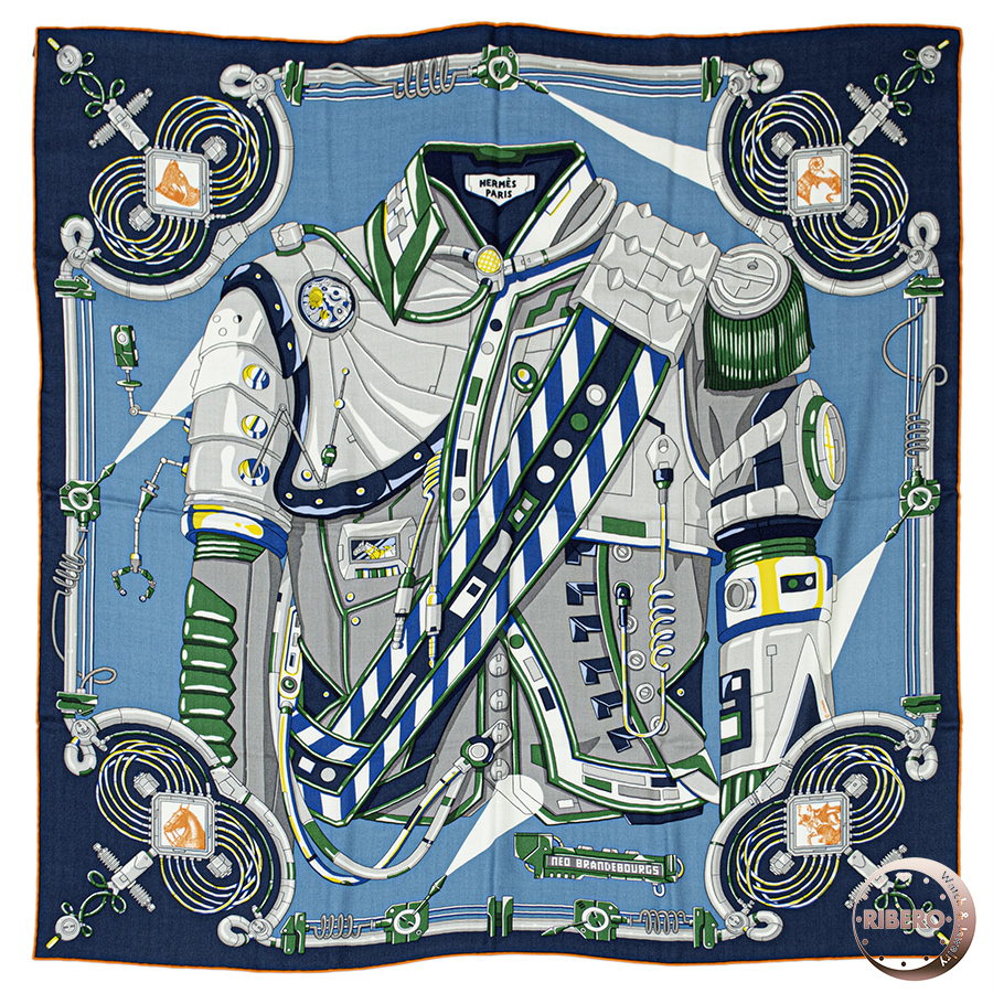 エルメス カレ100 Neo Brandebourgs ネオ ブランデンブルク 104061T 08 スカーフ