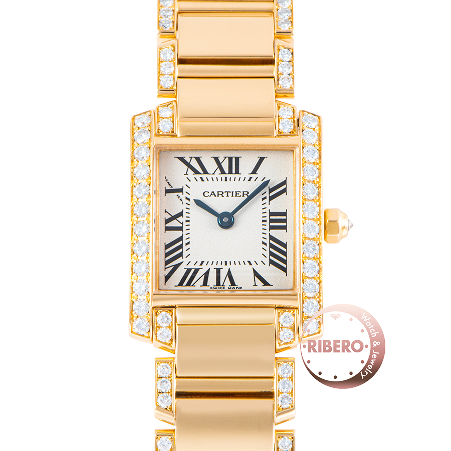 カルティエ タンクフランセーズSM WE1001RC サイドダイヤ ブレスハーフダイヤ